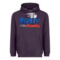 Plum mens natty daddy dad bod light humor beer lover father's day Heavyweight Hoodie - linhVisuals