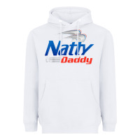 White mens natty daddy dad bod light humor beer lover father's day Heavyweight Hoodie - linhVisuals