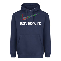 Navy just hodl it Heavyweight Hoodie - linhVisuals