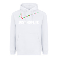 White just hodl it Heavyweight Hoodie - linhVisuals
