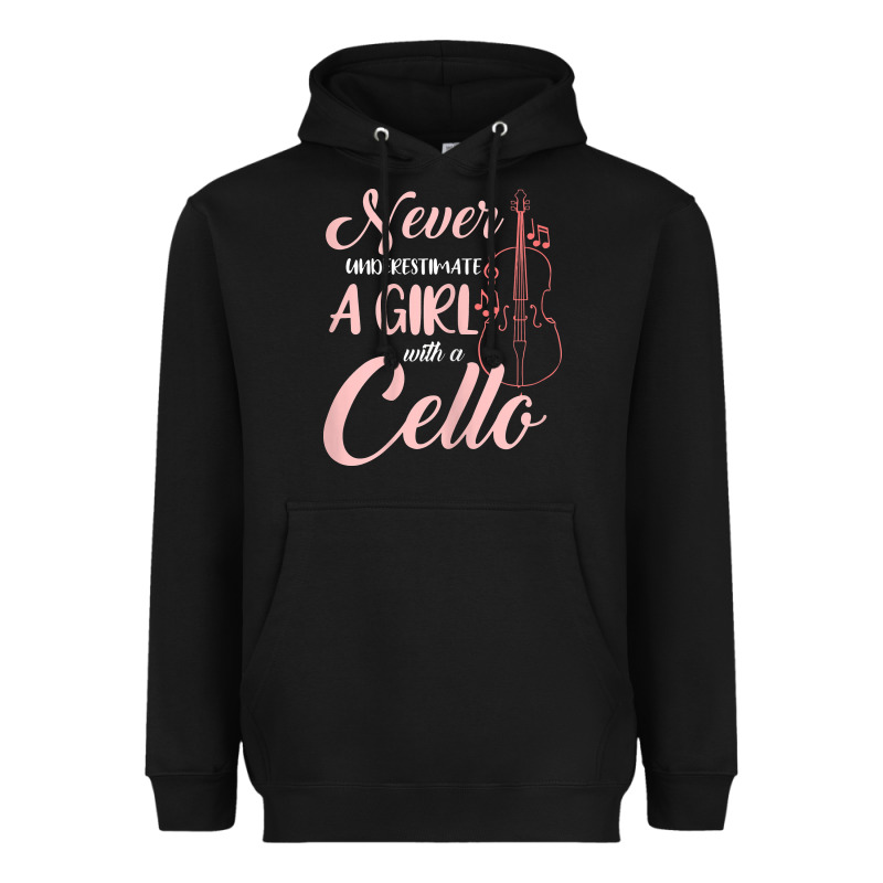 Never Underestimate A Girl With A Cello Heavyweight Hoodie by linhVisuals | Teevron