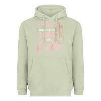 Matcha never underestimate a girl with a cello Heavyweight Hoodie - linhVisuals
