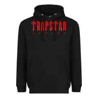 Black trapstar Heavyweight Hoodie - linhVisuals