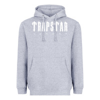 Heather Grey trapstar Heavyweight Hoodie - linhVisuals