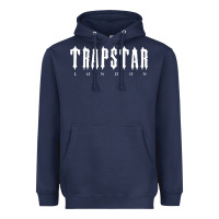 Navy trapstar Heavyweight Hoodie - linhVisuals
