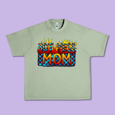 Hot Mess Mom Mother's Day Urban Heavy Tee Designed By Fadigitalartstudio