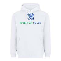 White benetton rugby Heavyweight Hoodie - linhVisuals