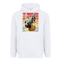 White retro vintage german shepherd german shepherd dog gift Heavyweight Hoodie - linhVisuals