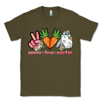 Army Green Peace love Easter Day Classic Tee - HowdyJamesFarm
