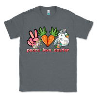 Charcoal Heather Peace love Easter Day Classic Tee - HowdyJamesFarm