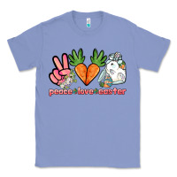 Colony Blue Peace love Easter Day Classic Tee - HowdyJamesFarm
