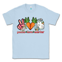 Dusty Blue Peace love Easter Day Classic Tee - HowdyJamesFarm