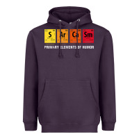 Plum sarcasm elements of humor periodic table graphic Heavyweight Hoodie - linhVisuals