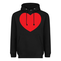 Black big heart Heavyweight Hoodie - linhVisuals