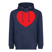 Navy big heart Heavyweight Hoodie - linhVisuals