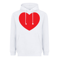 White big heart Heavyweight Hoodie - linhVisuals