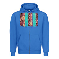 True Royal valentine's day floral leopard brushstroke Zipper Hoodie - AdoDesignShop