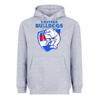 Heather Grey western bulldogs Heavyweight Hoodie - linhVisuals