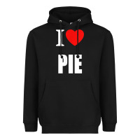 Black retro vintage classic i love pie for pie lovers cooks chefs t shirt Heavyweight Hoodie - linhVisuals