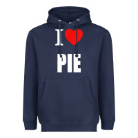 Navy retro vintage classic i love pie for pie lovers cooks chefs t shirt Heavyweight Hoodie - linhVisuals