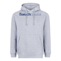 Heather Grey Baruch College Heavyweight Hoodie - linhVisuals