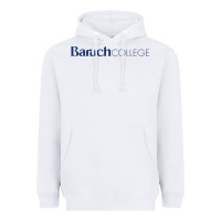 White Baruch College Heavyweight Hoodie - linhVisuals