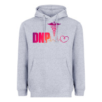 Heather Grey dnp doctor of nursing practice heartbeat color rn nurse Heavyweight Hoodie - linhVisuals