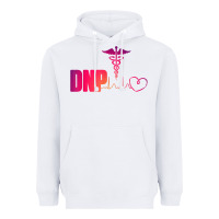 White dnp doctor of nursing practice heartbeat color rn nurse Heavyweight Hoodie - linhVisuals