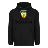 Black SUNY Brockport College Heavyweight Hoodie - linhVisuals