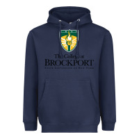 Navy SUNY Brockport College Heavyweight Hoodie - linhVisuals