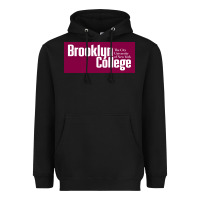 Black Brooklyn College Heavyweight Hoodie - linhVisuals