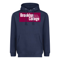 Navy Brooklyn College Heavyweight Hoodie - linhVisuals