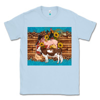 Dusty Blue western farm cow pig rooster chick farm chicken barn Classic Tee - Artiststas