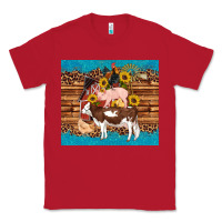 Red western farm cow pig rooster chick farm chicken barn Classic Tee - Artiststas