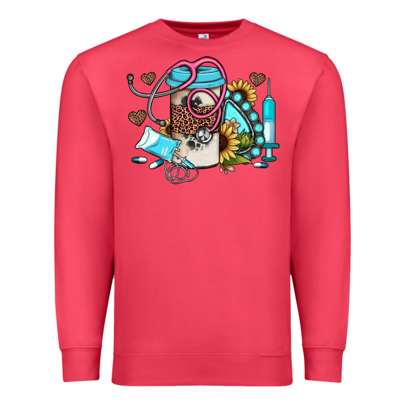 Western Sunflower Gemstone Nurse Premium Sweatshirt by JahusDesignShop | Teevron
