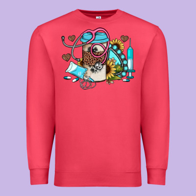 Western Sunflower Gemstone Nurse Premium Sweatshirt Designed By Jahusdesignshop