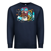 Navy western sunflower gemstone nurse Premium Sweatshirt - JahusDesignShop