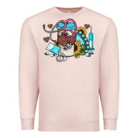 Pale Pink western sunflower gemstone nurse Premium Sweatshirt - JahusDesignShop