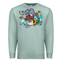 Seafoam western sunflower gemstone nurse Premium Sweatshirt - JahusDesignShop