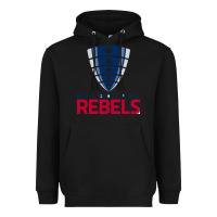 Black melbourne rebels rugby super league Heavyweight Hoodie - linhVisuals