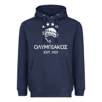 Navy olympiakos greek Heavyweight Hoodie - linhVisuals