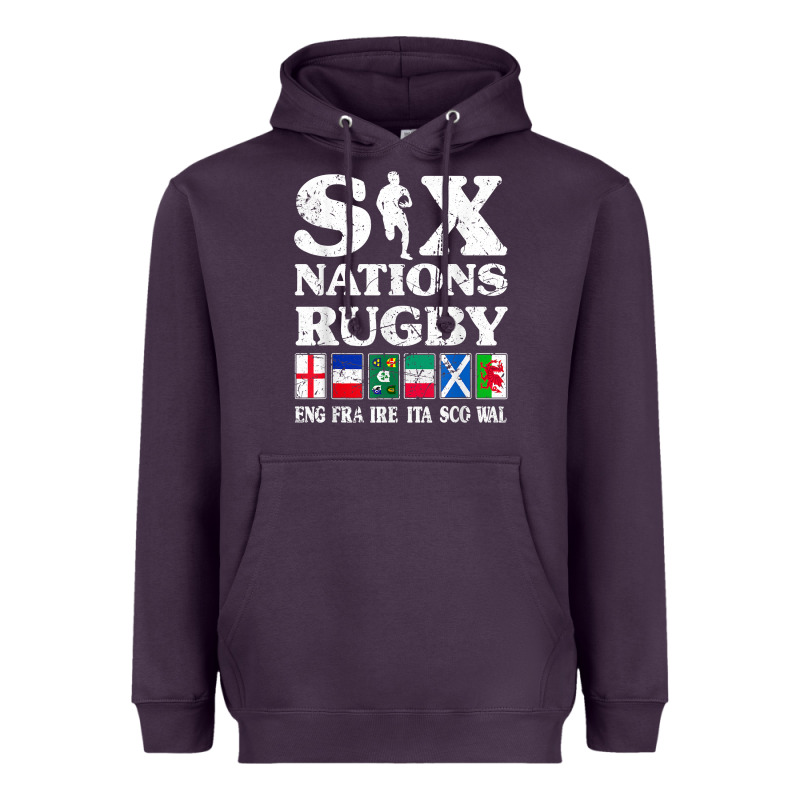 Rugby 6 Nations England France Ireland Italy Scotland Wales T Shirt Heavyweight Hoodie by linhVisuals | Teevron