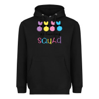 Black easter egg hunting squad kindergarten squad girls boys kids Heavyweight Hoodie - linhVisuals