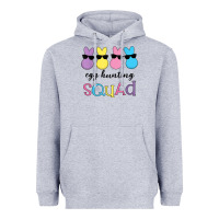 Heather Grey easter egg hunting squad kindergarten squad girls boys kids Heavyweight Hoodie - linhVisuals