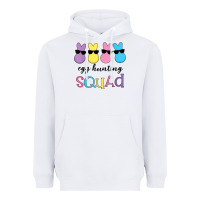 White easter egg hunting squad kindergarten squad girls boys kids Heavyweight Hoodie - linhVisuals