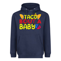 Navy taco bout a baby pregnancy announcement cinco de mayo party t shirt Heavyweight Hoodie - linhVisuals