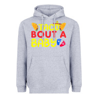 Heather Grey taco bout a baby pregnancy announcement cinco de mayo party t shirt Heavyweight Hoodie - linhVisuals