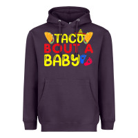 Plum taco bout a baby pregnancy announcement cinco de mayo party t shirt Heavyweight Hoodie - linhVisuals