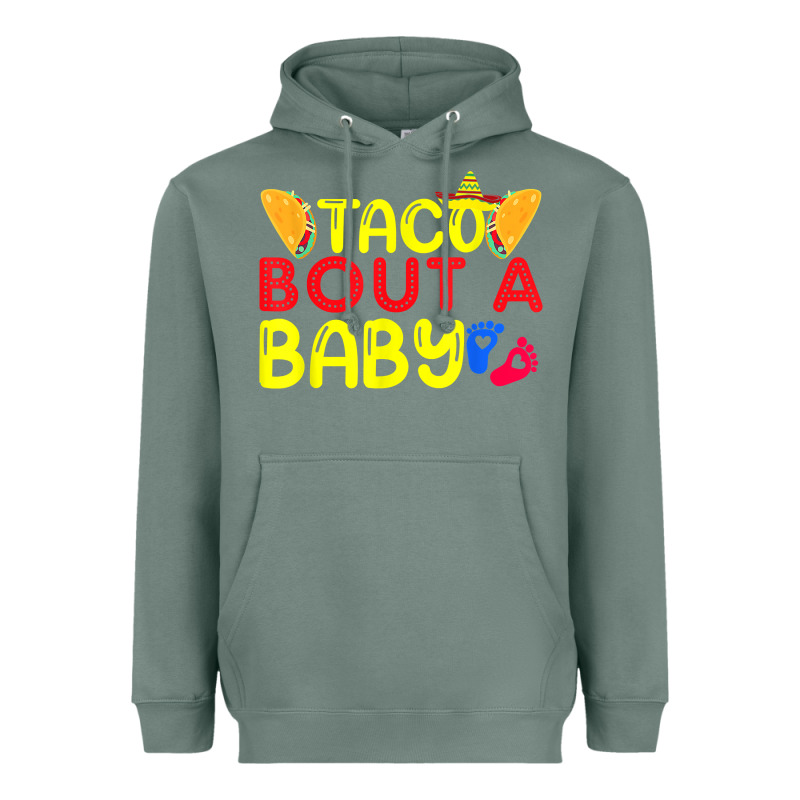 Taco Bout A Baby Pregnancy Announcement Cinco De Mayo Party T Shirt Heavyweight Hoodie by linhVisuals | Teevron
