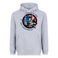 Heather Grey american patriot Heavyweight Hoodie - linhVisuals